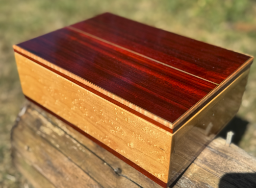 Image of a maple and padauk jewelry box