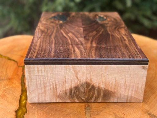 Curly Maple & Black Walnut Jewelry Box